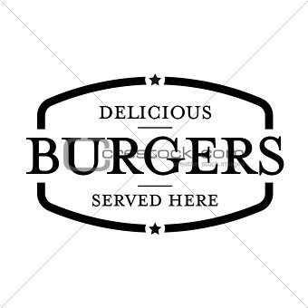 Burger vintage stamp logo