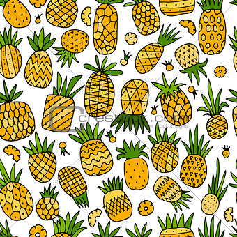 Pineapple set, sketch for your design