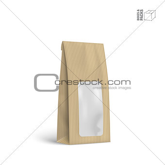 Vector Packaging Package Bag Isolated on White Background