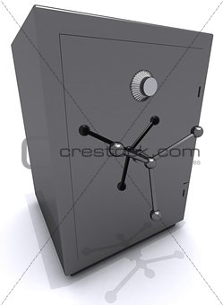 gray safe 3D illustration