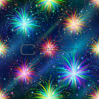 Fireworks Seamless Pattern