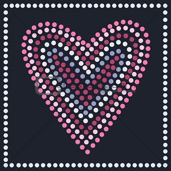 Graphic heart in dots