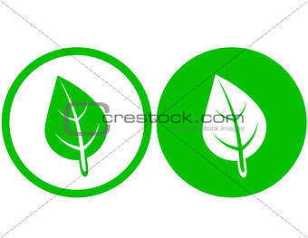 two round leaf icons
