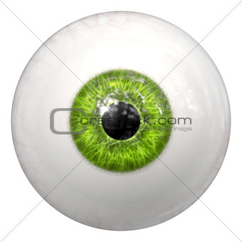 green human eye ball