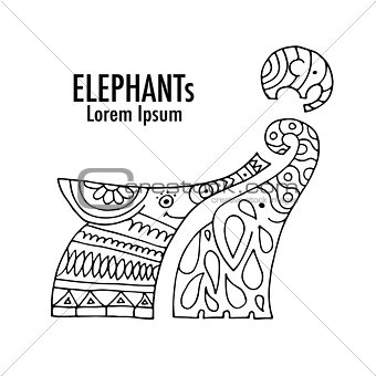 Ornate elephant design