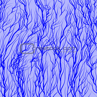 Trees on Blue  Background