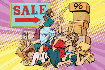 Women battle for discount on sale