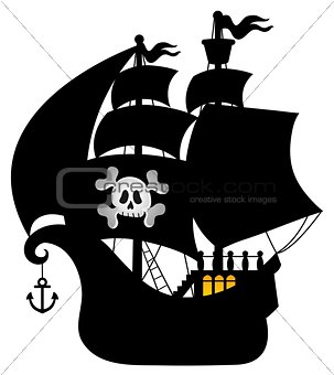 Pirate vessel silhouette theme 1
