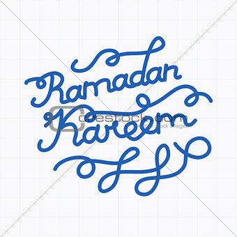 Handwritten congratulation on Ramadan
