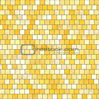 ceramic yellow orange mosaic background seamless texture in swimming pool or kitchen