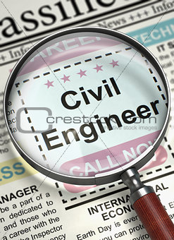Civil Engineer Join Our Team. 3D.