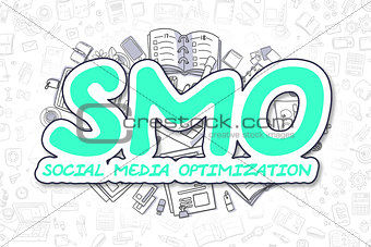 Smo - Doodle Green Word. Business Concept.