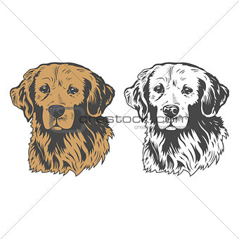 silhouettes of dogs on a white background