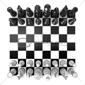 Chess Board with all chess pieces