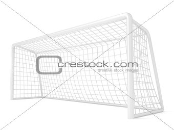 Football - soccer gate. 3D