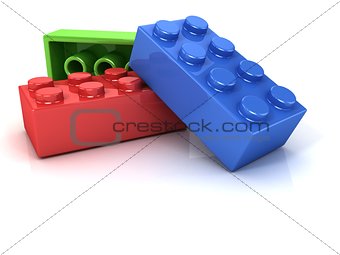 Plastic building blocks, children toy