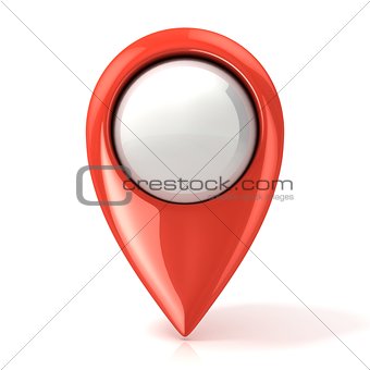 Map pointer. Red