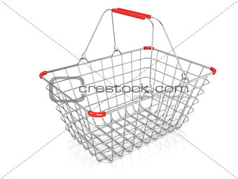 Steel wire shopping basket