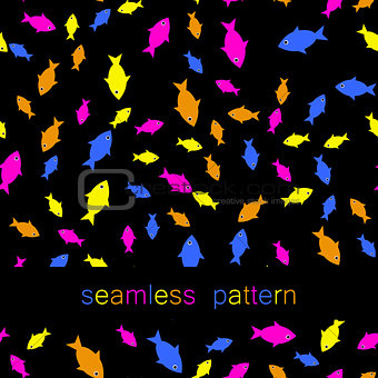 seamless pattern with fish. vector