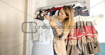 Woman working in parlour
