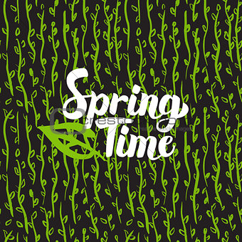 Spring Time Hand Drawn Card