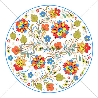 traditional russian floral ornament
