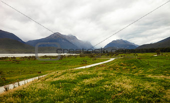 Landscape Near Queenstown In New Zealand's South Island