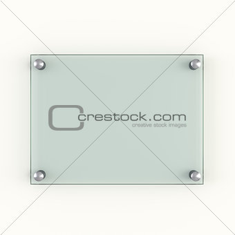 Green protection glass plate with metal rivets