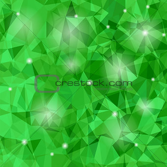 Abstract Green Polygonal Background