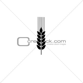 Vector icon with wheat spike