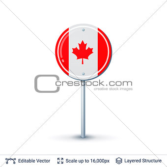 Canada flag isolated on white.