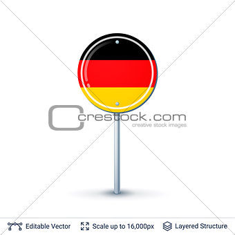 Germany flag isolated on white.