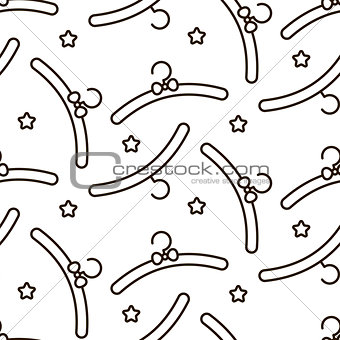 Clothing hanger line icon vector pattern.