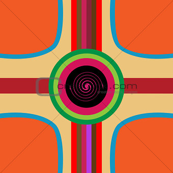 Abstract design background withcurves and circles 