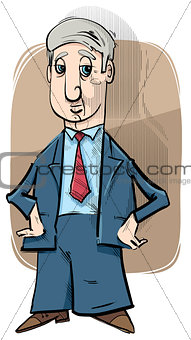  businessman caricature drawing