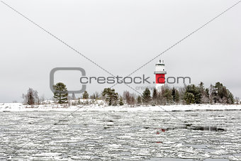 Light House with Icy Ocean 