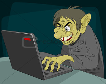 Ugly internet troll