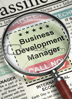 Business Development Manager Job Vacancy. 3D.