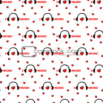 seamless pattern with symbol of music. vector