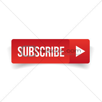 Subscribe button red vector