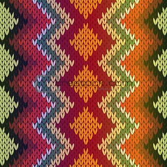 Knitting seamless multicolor pattern