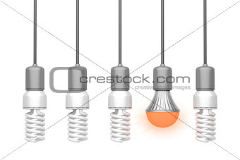 Unique glowing LED light bulb