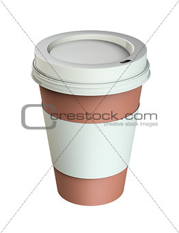 Plastic coffee cup templates, isolated
