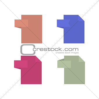 Template file format icons, vector illustration.