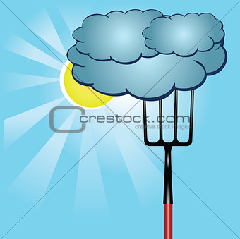 Agricultural poster with the weather