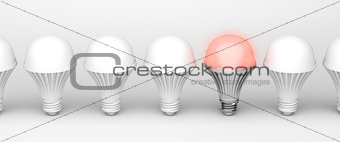 Unique glowing light bulb
