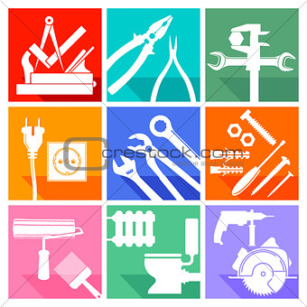 Tool sign, locksmith, carpenter, carpenter, painter, plumber