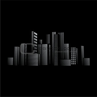 City lights design in front of black background
