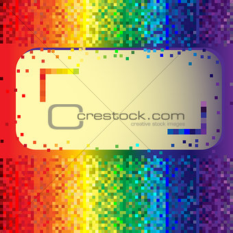 Abstract rainbow background with label