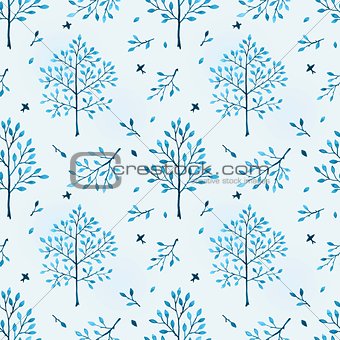 Seamless background with trees